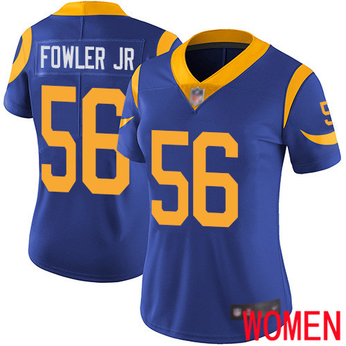 Los Angeles Rams Limited Royal Blue Women Dante Fowler Jr Alternate Jersey NFL Football #56 Vapor Untouchable->los angeles rams->NFL Jersey